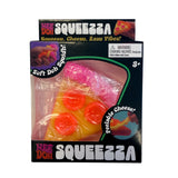 Pizza slice jelly squishy fidget toy.