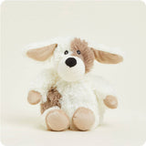 Puppy Warmies Junior plush with weighted microwavable lavender-scented design.