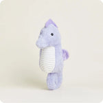 Seahorse Warmies weighted plush with soft cuddly fabric, microwavable and scented with calming French lavender.