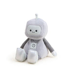 Silver robot Warmies plush, microwavable lavender-scented stuffed toy for warmth and relaxation
