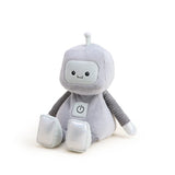 Silver robot Warmies plush, microwavable lavender-scented stuffed toy for warmth and relaxation