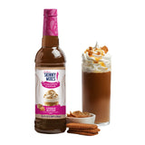 Skinny Mix sugar free cookie butter syrup for coffee and drinks with spiced cookie flavor.