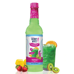 Skinny Mixes sugar free Tropigal syrup with kiwi, strawberry, and mango tropical flavor.