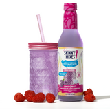 Unicorn Hydration Syrup bottle for sugar-free electrolyte hydration with blue raspberry cotton candy flavor