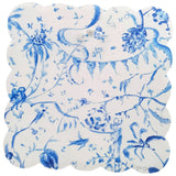 Blue and white chinoiserie scalloped metal display board for photos, notes, and mini gallery decor