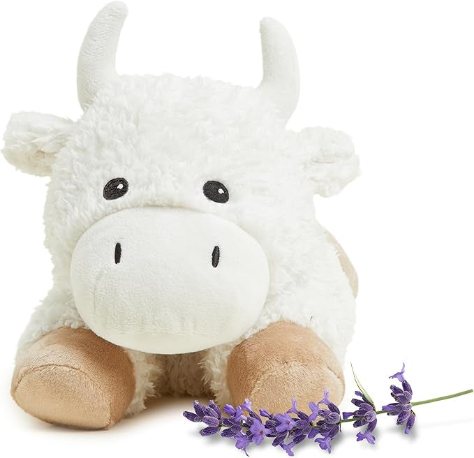 White Buffalo Warmies weighted plush, microwavable and scented with calming French lavender.