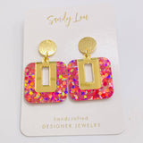 Pink Confetti Luxe Drop Earrings