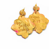 Pink, Turquoise & Green Confetti Dangle Earrings