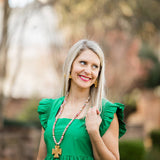 Pink Candy Jade with Anna Cross Necklace