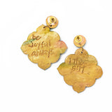 Multi-Blues Confetti Dangle Earrings
