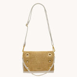 Hamiitt Montana Clutch Small Calla Lily White Raffia