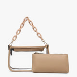 Orange Jessica Vegan Clear Crossbody