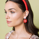 Hello Edie Pink & Red Flower Earrings