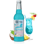 Skinny Mixes Sugar Free Mermaid Syrup, tropical citrus coconut flavor, 750 ml zero-calorie bottle.