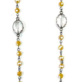 Mustard Rosary Chain Necklace