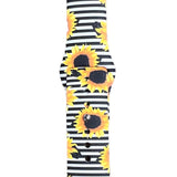 Striped Sunflower Watch Band